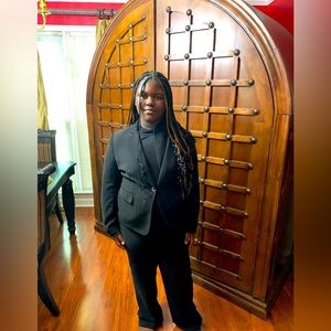 Petite Black Pantsuits